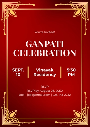 Ganpati RSVP Invitation Template - Download | Template.net