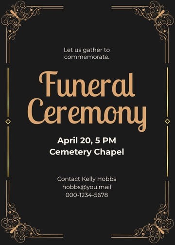 Funeral Service Invitation with Program Template - Download | Template.net