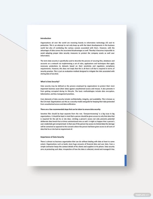 Data Security White Paper Template