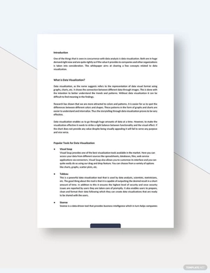 Data Visualization White Paper Template