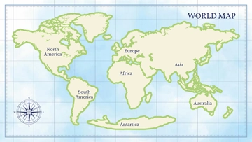 World Map with Borders Template - Edit Online & Download