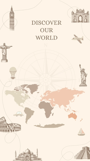 Aesthetic World Map Template - Edit Online & Download