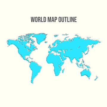 World Map Outline Template - Edit Online & Download