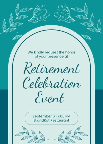 Retirement Announcement Invitation Template - Edit Online & Download