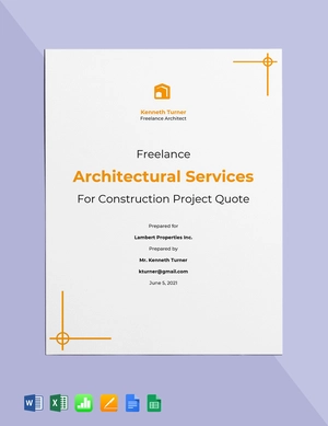 Professional Freelance Project Quotation Template