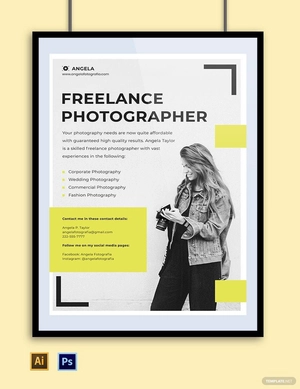 Sample Freelance Photographer Poster Template