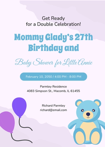 Birthday Girl Baby Shower Invitation Template - Edit Online & Download