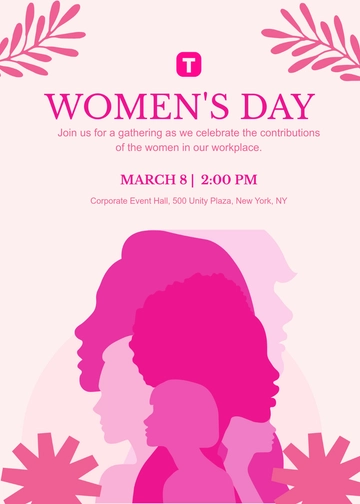 Women's Day Invitation for Employees Template  - Edit Online & Download Women's Day Invitation for Employees Template  - Edit Online & Download