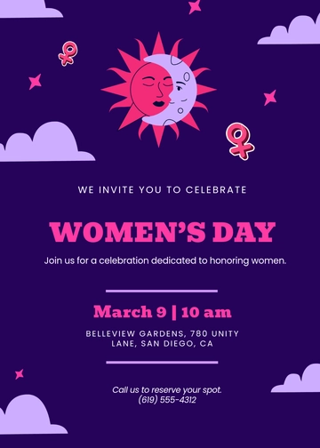 Women's Day and Night Invitation Template - Edit Online & Download Women's Day and Night Invitation Template - Edit Online & Download