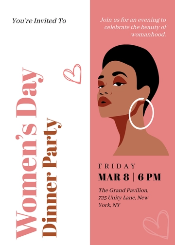 Elegant Women's Day Invitation Template - Edit Online & Download Elegant Women's Day Invitation Template - Edit Online & Download