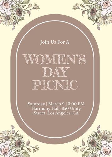 Aesthetic Women's Day Event Invitation Template - Download | Template.net Aesthetic Women's Day Event Invitation Template - Download | Template.net