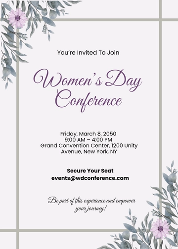 Women's Day Conference Invitation Template - Download | Template.net Women's Day Conference Invitation Template - Download | Template.net