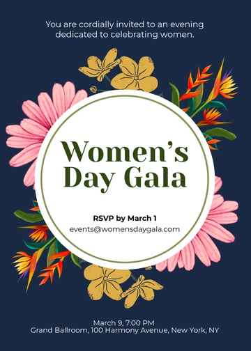 Colorful Women's Day Gala Invitation Template - Download | Template.net Colorful Women's Day Gala Invitation Template - Download | Template.net