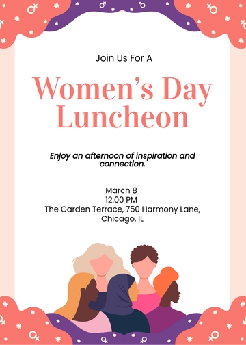 Women's Day Luncheon Invitation Template - Download | Template.net Women's Day Luncheon Invitation Template - Download | Template.net