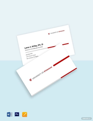 University Graduate Business Card Template