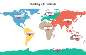 World Map Continents Template - Edit Online & Download