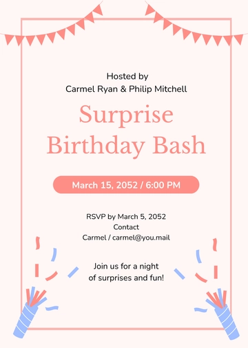 Modern Surprise Invitation Template with RSVP - Edit Online & Download Modern Surprise Invitation Template with RSVP - Edit Online & Download