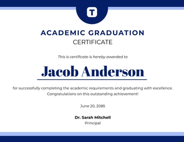Academic Graduation Certificate Template - Edit Online & Download