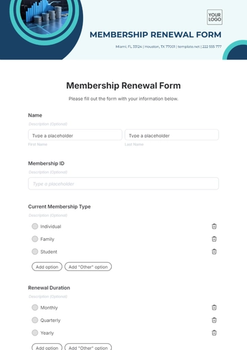 Membership Renewal Form Template - Edit Online & Download