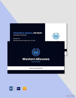 Mathematician Business Card Template