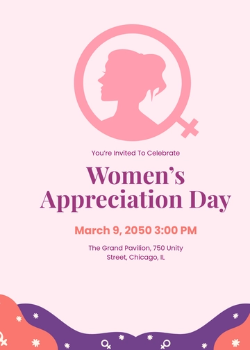Women's Appreciation Day Invitation Template - Edit Online & Download Women's Appreciation Day Invitation Template - Edit Online & Download
