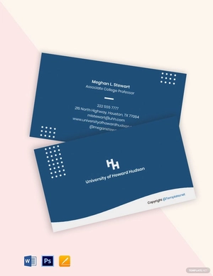 Modern University Business Card Template