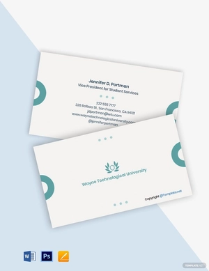 Creative University Business Card Template