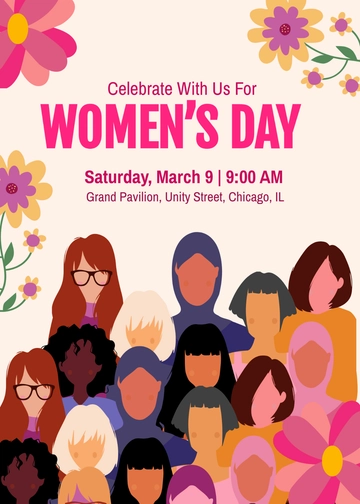 Women’s Day Vector Art Invitation Template - Edit Online & Download Women’s Day Vector Art Invitation Template - Edit Online & Download