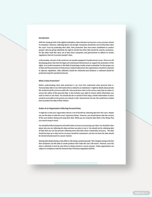 Data Protection White Paper Template