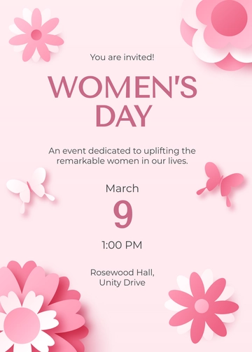 Modern Women's Day Greeting Invitation Template - Edit Online & Download Modern Women's Day Greeting Invitation Template - Edit Online & Download