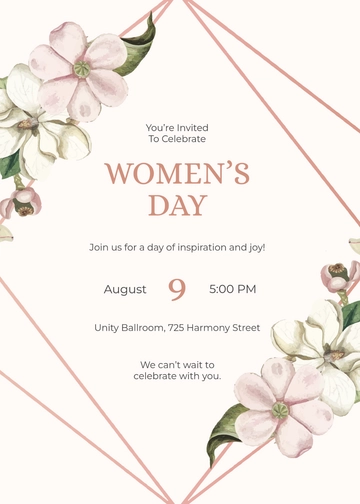 Luxury Women's Day Invitation Template - Edit Online & Download Luxury Women's Day Invitation Template - Edit Online & Download