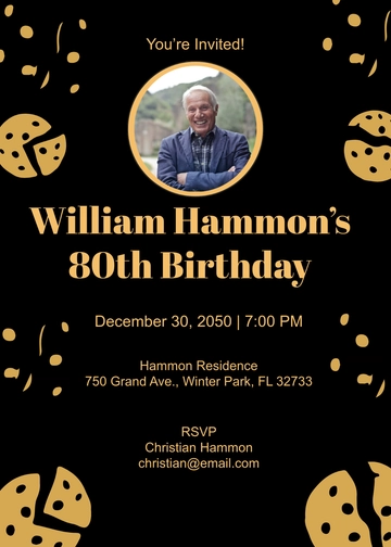 Custom Desert 80th Birthday Invitation Template - Edit Online & Download