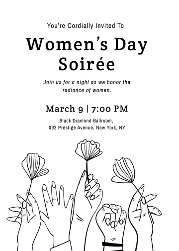 Black Women's Day Invitation Template - Edit Online & Download