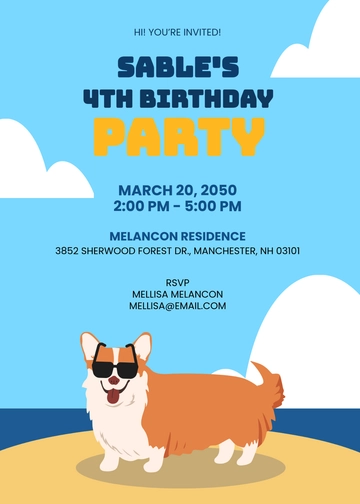 Custom Hot Dog Birthday Invitation Template - Edit Online & Download