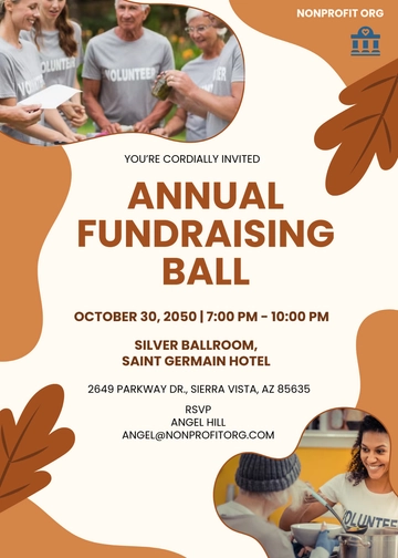 Nonprofit Fundraising Invitation Template - Edit Online & Download