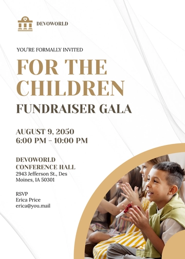 Formal Fundraiser Invitation Template - Edit Online & Download
