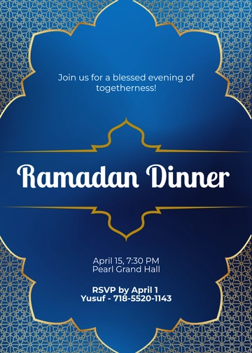Editable Ramadan Dinner Invitation Template - Download | Template.net