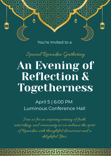 Professional Ramadan Event Invitation Template - Download | Template.net