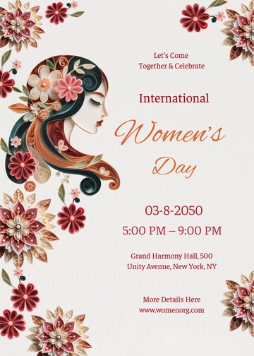 DIY Abstract Women's Day Invitation Template - Edit Online & Download DIY Abstract Women's Day Invitation Template - Edit Online & Download