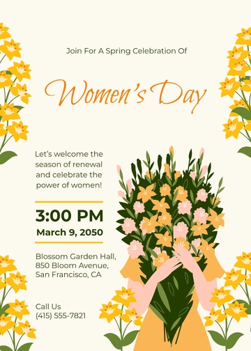 Spring Women’s Day Invitation Template - Edit Online & Download Spring Women’s Day Invitation Template - Edit Online & Download