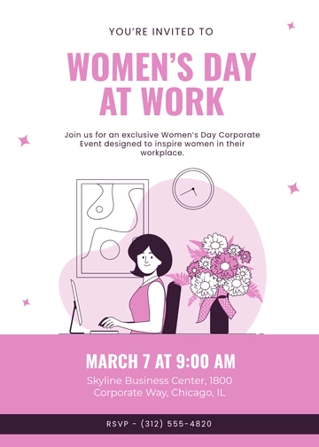 Corporate Women's Day Invitation Template - Edit Online & Download Corporate Women's Day Invitation Template - Edit Online & Download