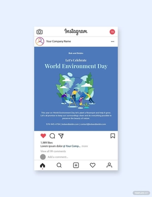 World Environment Day Instagram Post Template