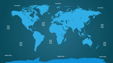 Blue World Map Template - Edit Online & Download