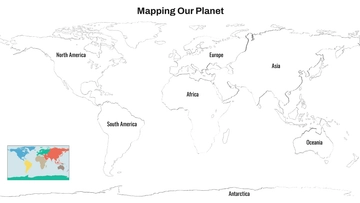 World Map Coloring Page Template - Edit Online & Download