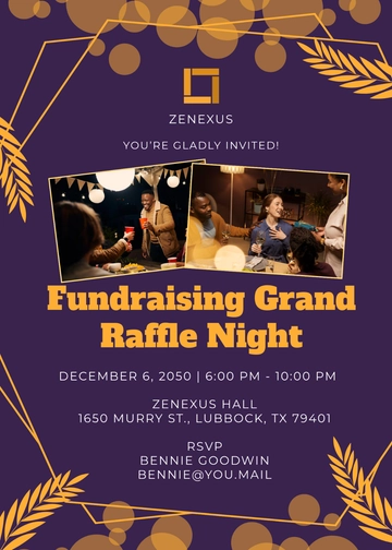 Fundraising Raffle Invitation Template - Edit Online & Download