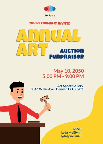 Professional Fundraising Auction Invitation Template - Edit Online & Download