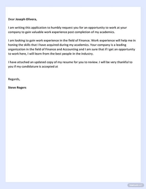 Work Experience Letter
