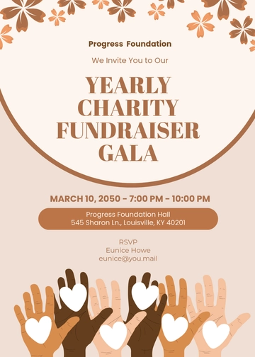 Fundraising Invitation Template for Charity - Edit Online & Download