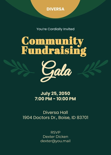 Creative Fundraising Gala Invitation Template - Edit Online & Download