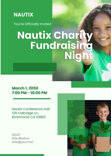 Elegant Fundraising Invitation Template - Edit Online & Download